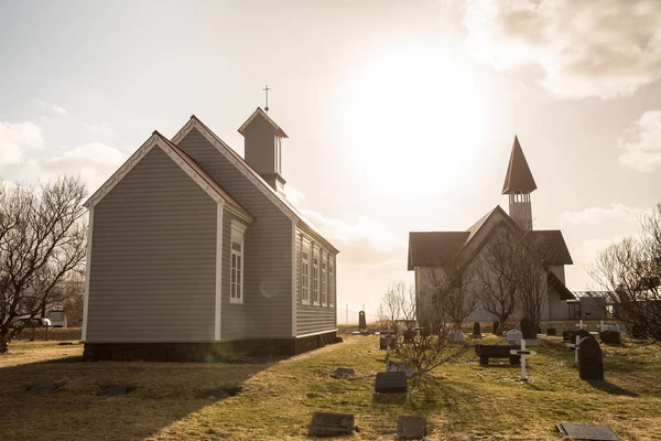 Igreja tradicional, Husafell, Islândia — Fotografia de Stock