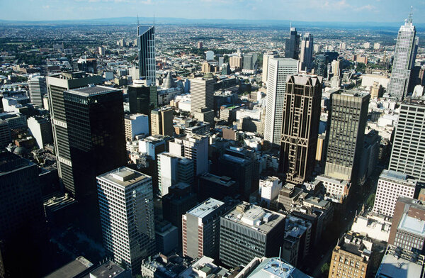 Melbourne Australia, top view