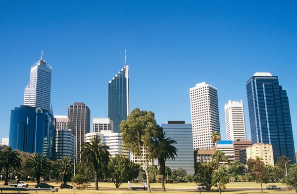 Perth Skyscrapers Blue Sky — Stock Photo, Image