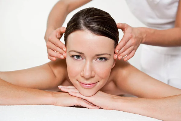 Woman Having Face Massage — Stock Photo, Image