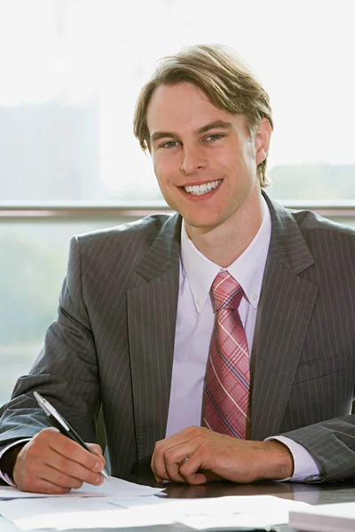 Close Portrait Young Businessman — Stock Photo, Image