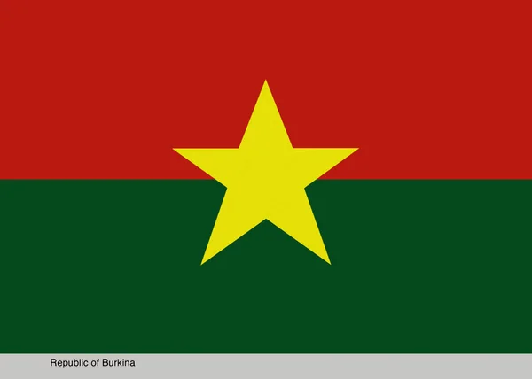 Republic Burkina Flag — Stock Photo, Image