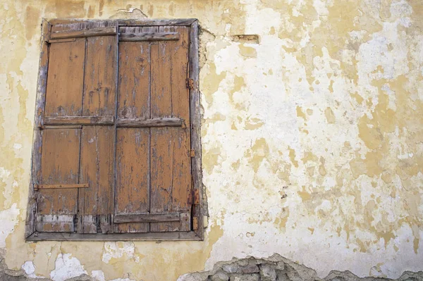 Portas Janela Com Intempéries Fechar — Fotografia de Stock