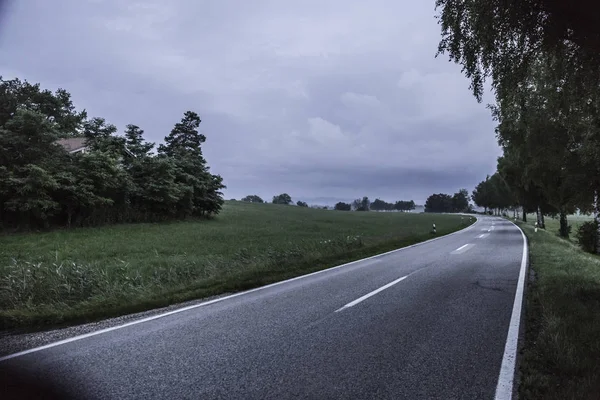 View of empty rural road — Stok fotoğraf