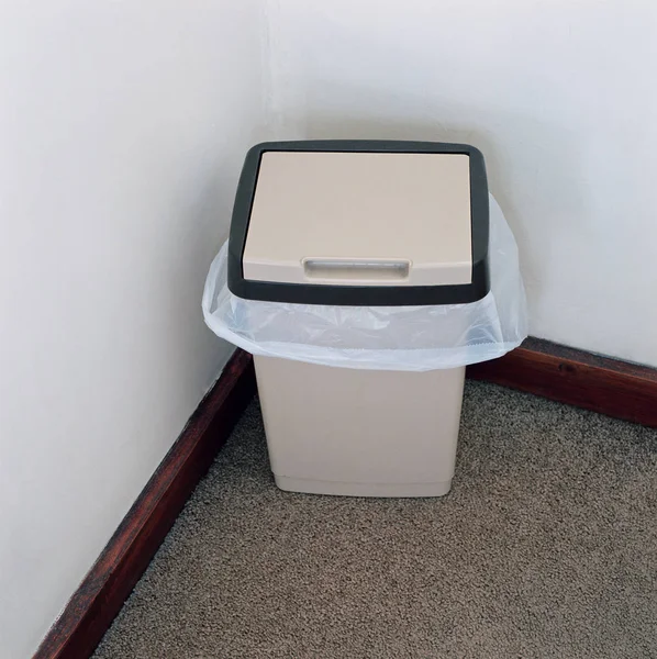 Plastic Rubbish Bin Corner — Stock Photo, Image