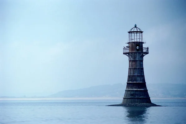 Faro Costa Gales — Foto de Stock