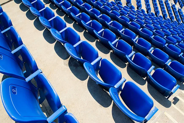 Sedili Blu Dello Stadio Vista Dall Alto — Foto Stock