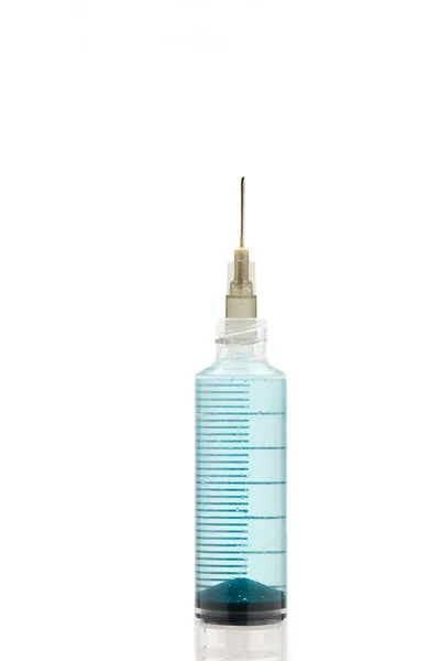 Injekční Stříkačka Izolované Bílém Pozadí — Stock fotografie