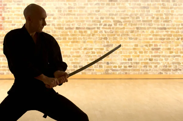Karate Mies Samurai Miekka — kuvapankkivalokuva