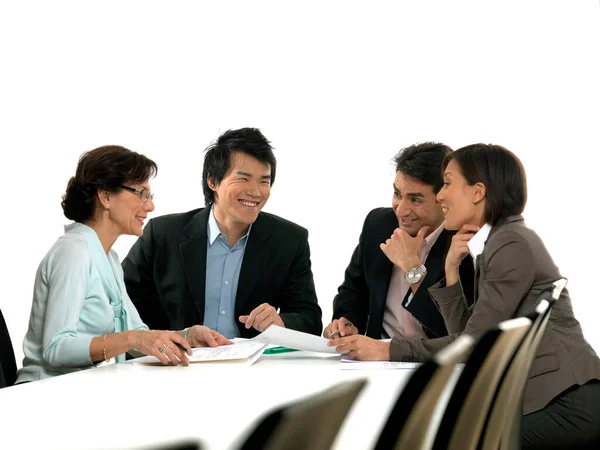 Reunião Negócios Escritório — Fotografia de Stock