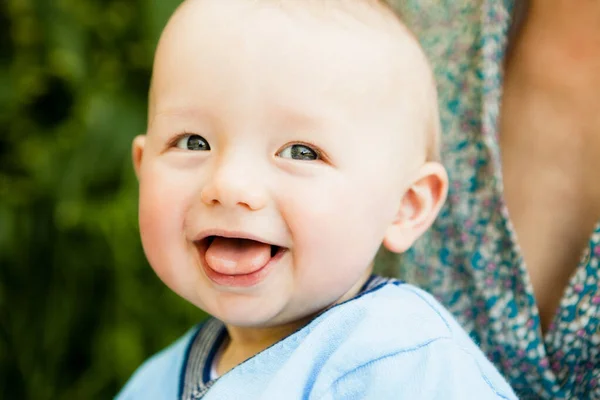 Baby Boy Smiling Looking Camera — Stock Photo, Image