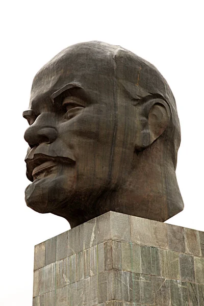 Lenin Monumento Sfondo Bianco — Foto Stock