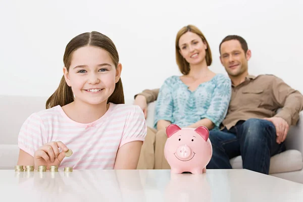 Family Piggy Bank — Stock Photo, Image
