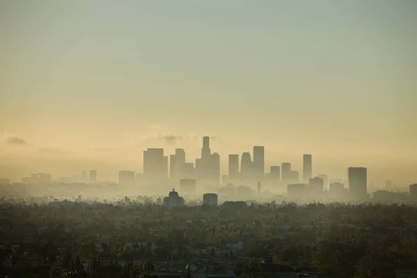 Skyline, Лос-Анджелес, Калифорния, США — стоковое фото