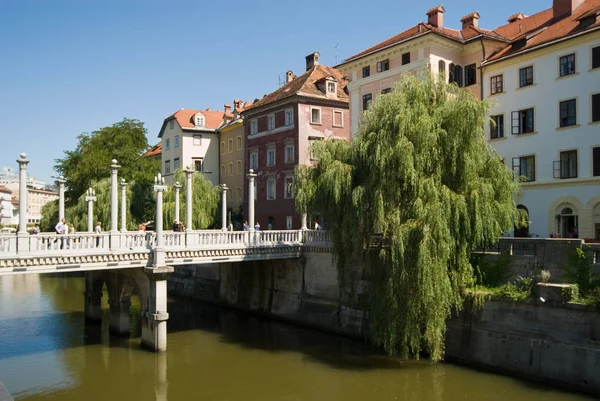 Floden Ljubljanica Ljubljana — Stockfoto