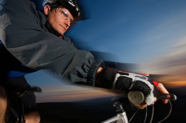 Szoros Kilátás Egy Mountain Bike Osra — Stock Fotó