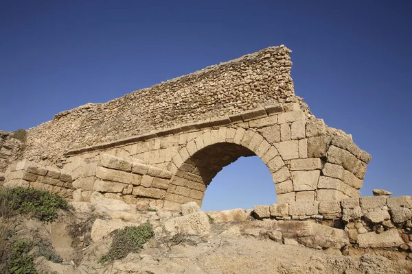Romeinse Aquaduct Caesarea Israel — Stockfoto