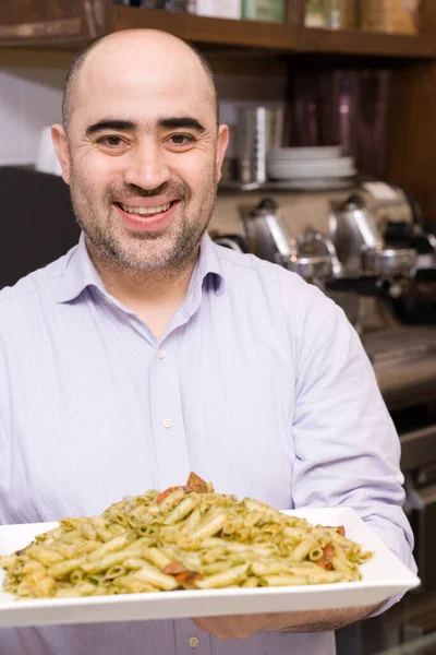 Cafetería Con Plato Para Comer —  Fotos de Stock