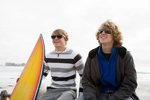 Teenage Boys Surfboard — Stock Photo, Image