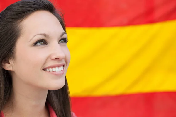 Fiatal Spanyol Zászló — Stock Fotó
