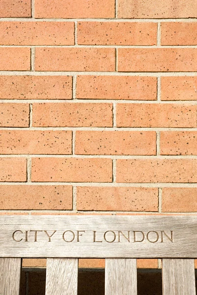 Londons Stad Bänk — Stockfoto