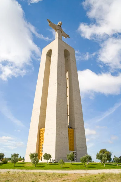 Socha Krista Cristo Rei Lisabon Portugalsko — Stock fotografie