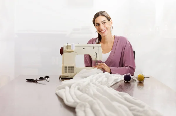 Happy dressmaker — Stock Photo, Image