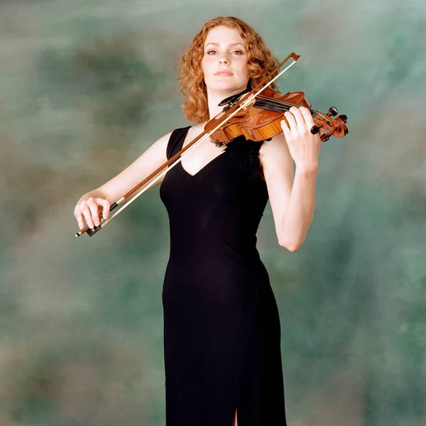 Ritratto Violinista Donna — Foto Stock