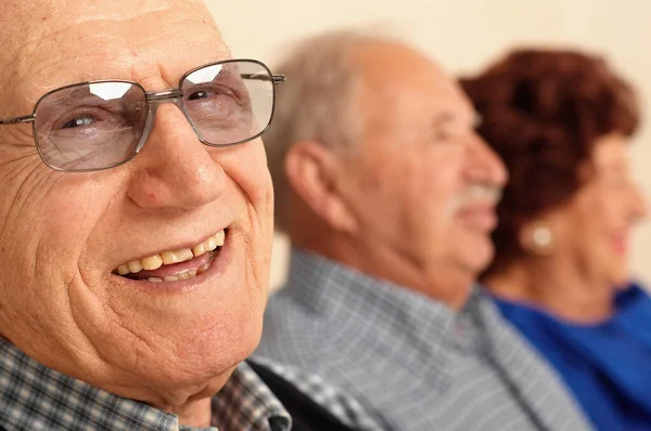 Portrait Bel Homme Âgé Souriant Premier Plan — Photo