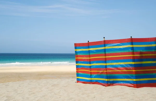 Windbreak Ives Beach — Stockfoto
