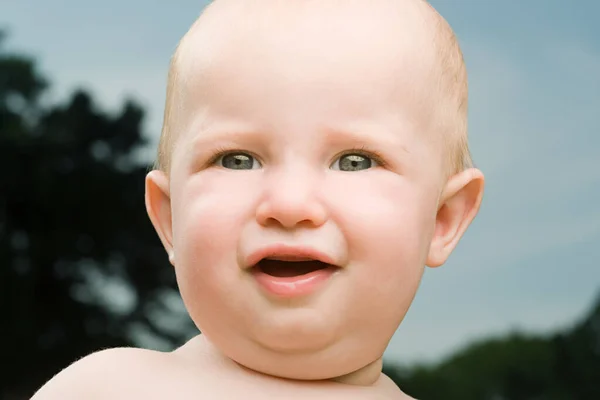 Face Baby Close — Stock Photo, Image