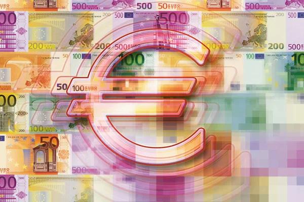 Euro Moeda Fundo Sinal — Fotografia de Stock