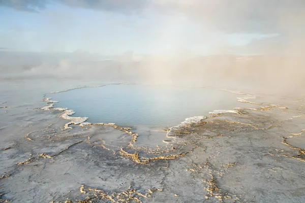 Island Varma Källor Hveravellir Naturreservat Kjolur Rutten — Stockfoto