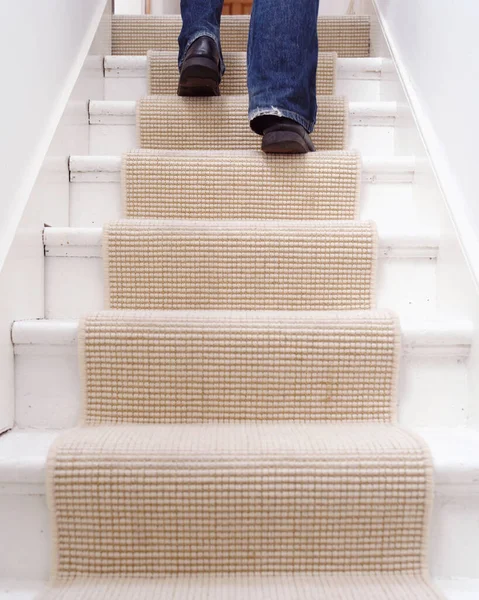 Person Walking Stairs — Stock Photo, Image