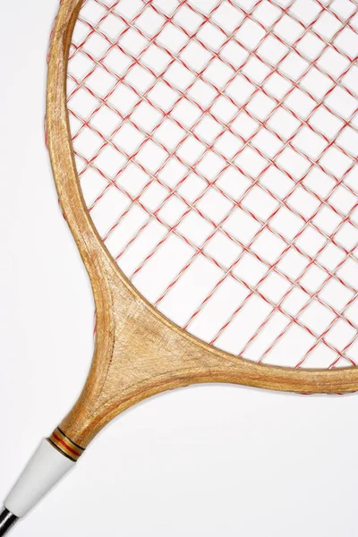 Rakieta Badmintona Izolowana Białym Tle — Zdjęcie stockowe