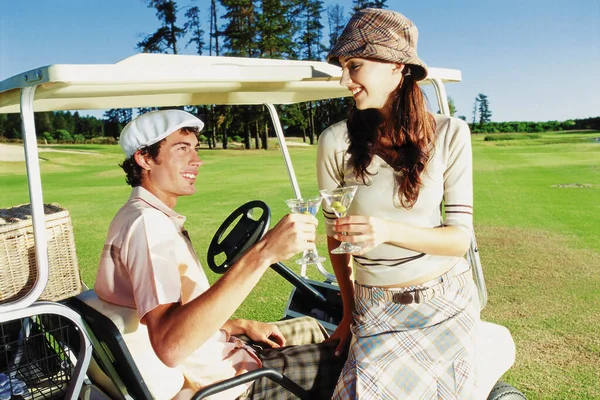 Casal Clube Golfe — Fotografia de Stock