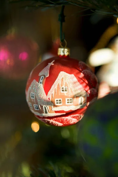 Kerstboom Decoratie Close — Stockfoto