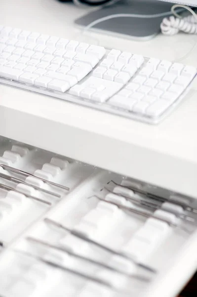 Dental Equipment Computer Keyboard — Stock Photo, Image