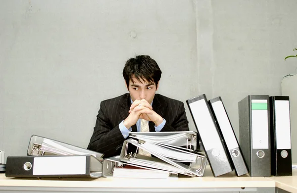 Businessman Messy Desk — Stock Photo, Image