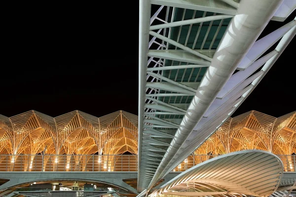 Oriente Railway Station Night — Stok Foto