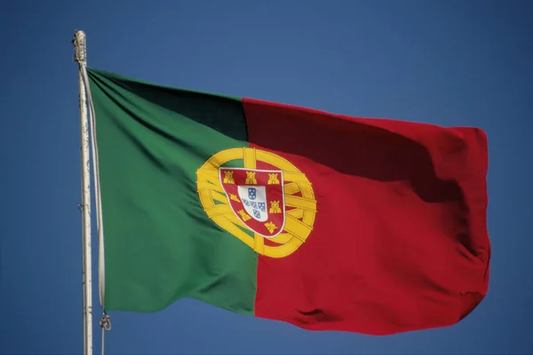 Primer Plano Bandera Portuguesa —  Fotos de Stock