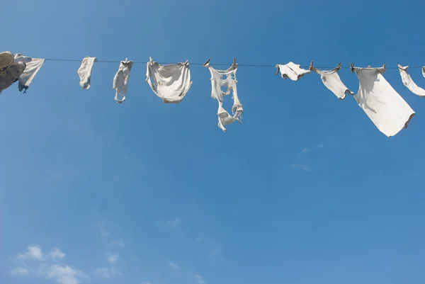 Dirty Laundry Selectivo Enfoque Copiar Espacio —  Fotos de Stock