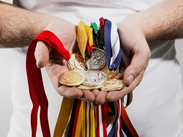 배경에 메달을 — 스톡 사진