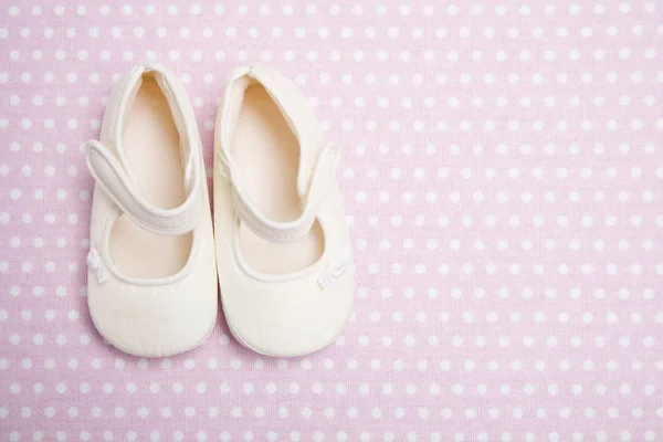 Baby Schoenen Gevlekte Achtergrond — Stockfoto