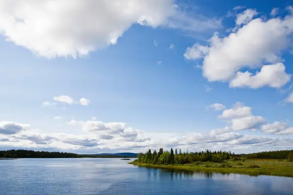 Vista Lago Laponia — Foto de Stock
