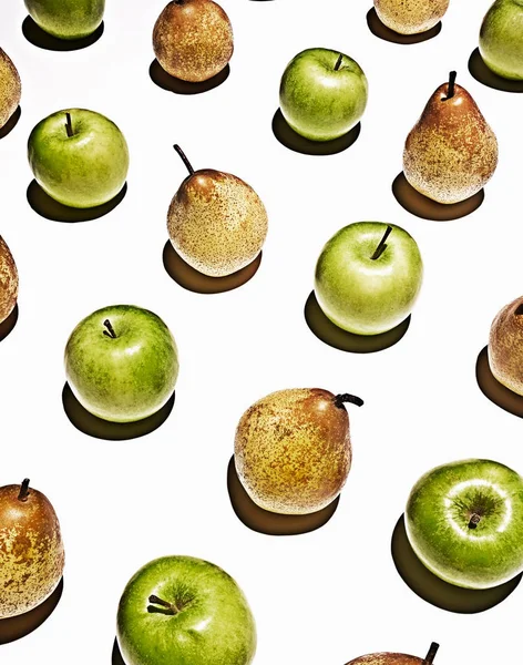 Äpfel Und Birnen Gittermuster — Stockfoto