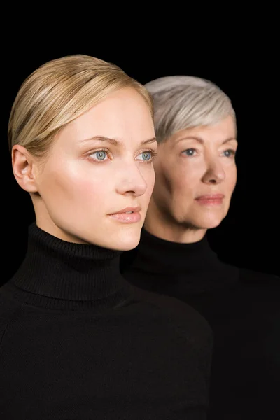 Young Senior Women Black — Stock Photo, Image