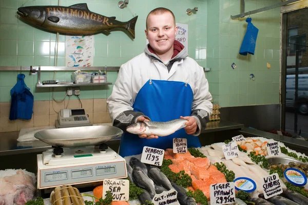 Pescatore Nel Negozio — Foto Stock