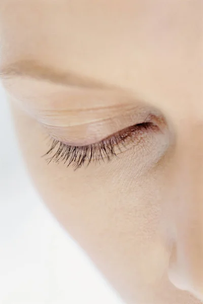 Woman Eyelashes Close — Stock Photo, Image