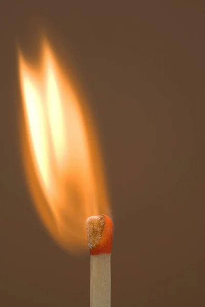Burning Match Close — Stock Photo, Image